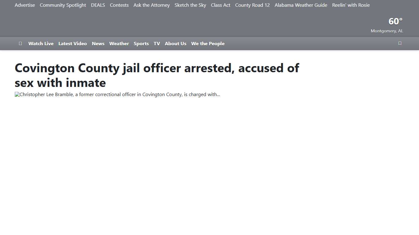 Covington County jail officer arrested, accused of sex with inmate